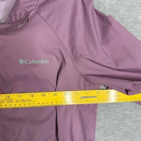 Columbia Size Medium Rain Jacket – Dusty Mauve, Packable Hood & Lightweight - Picture 4 of 10